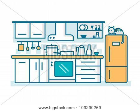 Kitchen linear flat