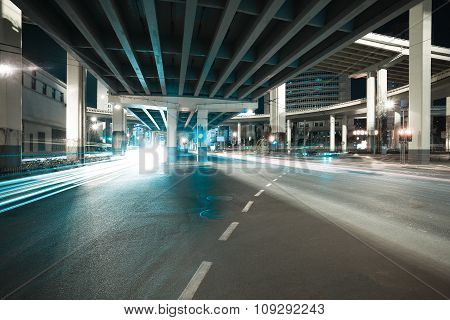 City Road Viaduct Night Of Night Scene