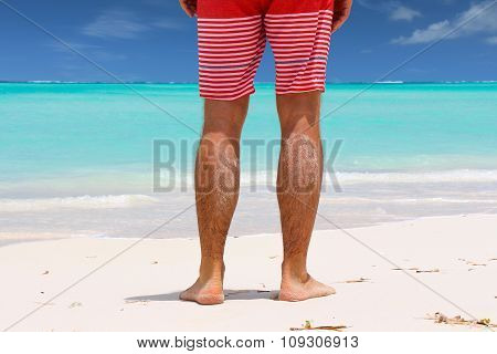 Man Standing on Beach