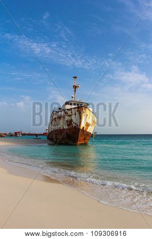 Shipwreck on Beach