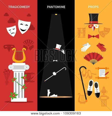 Theatre Performance Banners Set