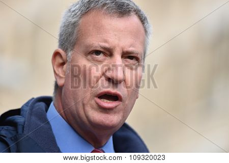 NYC mayor Bill de Blasio