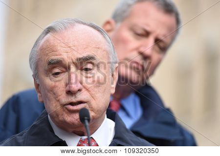 Commissioner Bratton & mayor de Blasio