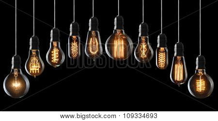 Glowing Light Bulbs