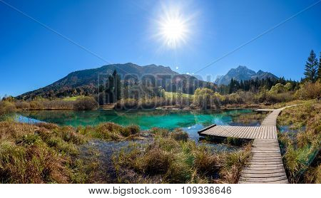 Zelenci Lake In Slovenia.