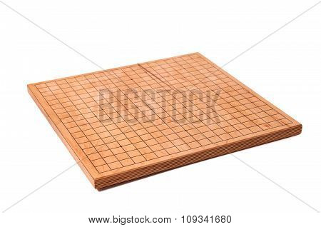 Empty Wooden Desk For Board Game Go
