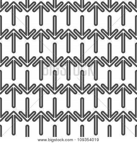 Seamless black and white arrow pattern