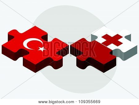 Turkey And Tonga Flags