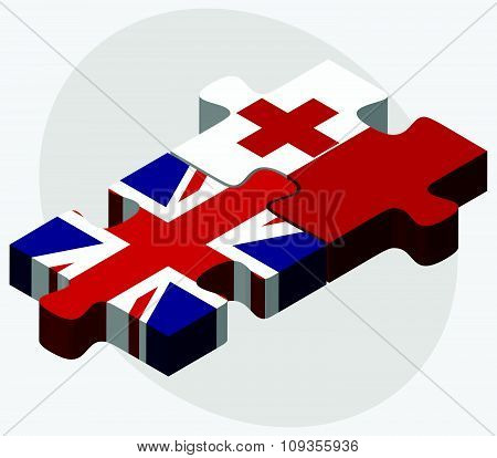 United Kingdom And Tonga Flags