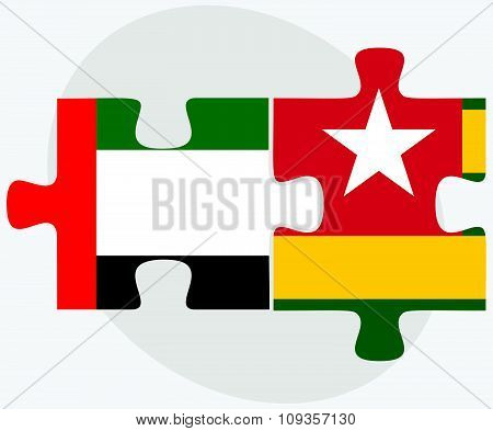 United Arab Emirates And Togo Flags