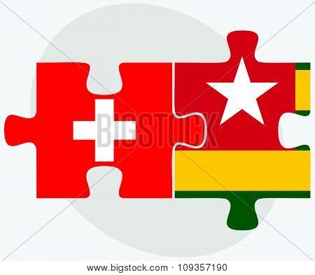 Switzerland And Togo Flags