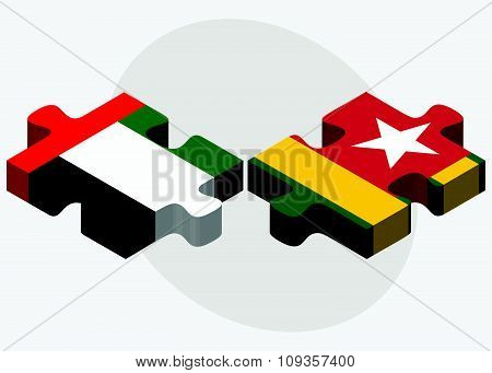 United Arab Emirates And Togo Flags