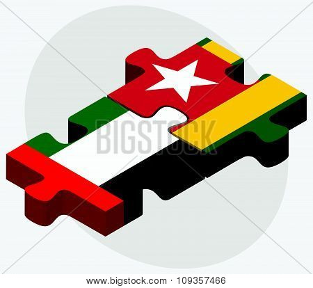 United Arab Emirates And Togo Flags