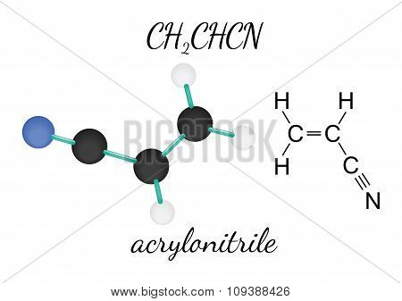 CH2CHCN acrylonitrile molecule