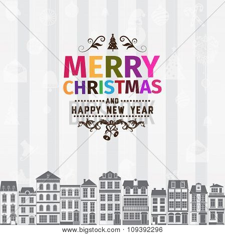 Christmas card and New Year greetings