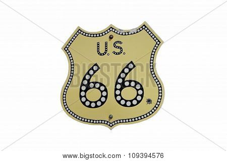 Isolated Route Sign Route 66