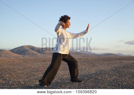 Tai Chi  At Sunset