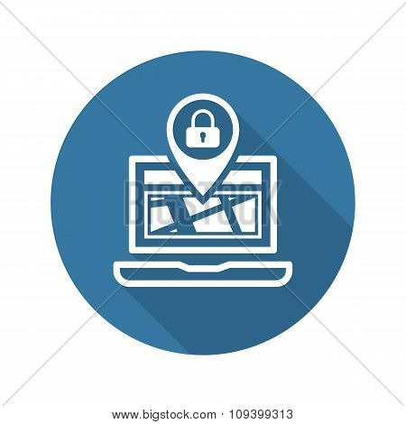 Location Icon. Flat Design.