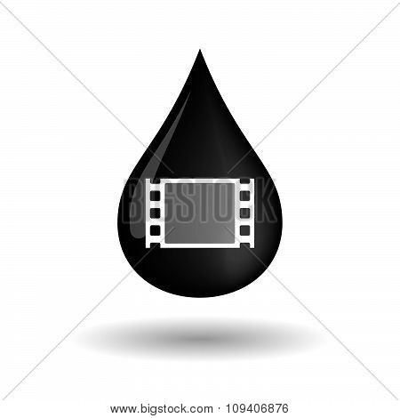 Vector Oil Drop Icon With A Film Photogram