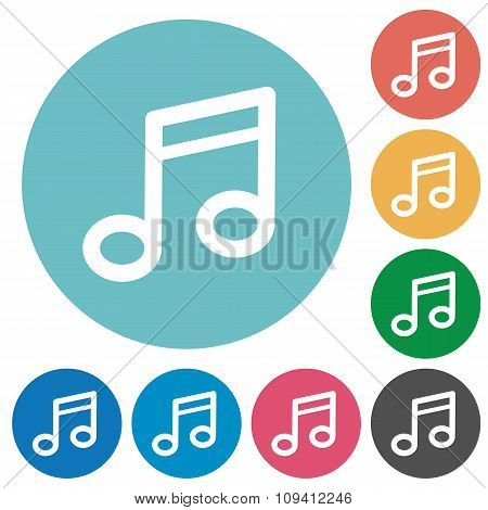 Flat Music Note Icons