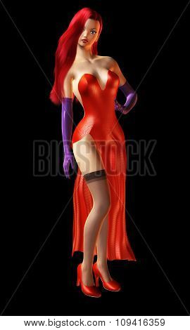 Digital 3D Illustration Of A Glamorous Female