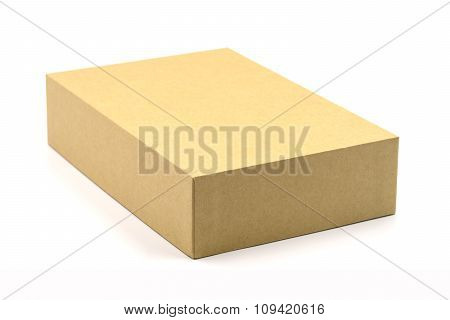 Brown Box On White Background.