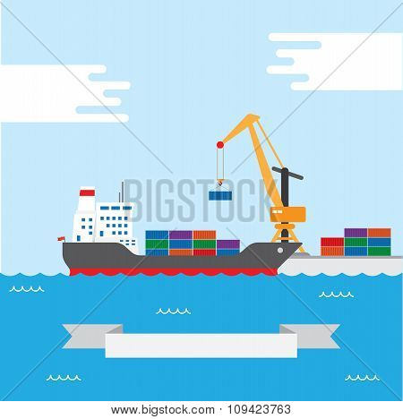 Cargo transportation ship