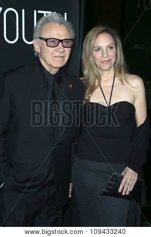 LOS ANGELES - NOV 17:  Harvey Keitel, Daphna Kastner at the 