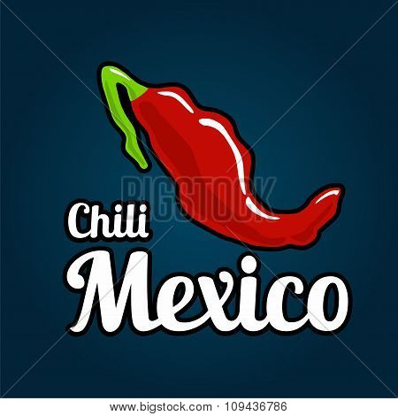 Map of the country of Mexico as chili peppers.