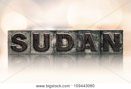 Sudan Concept Vintage Letterpress Type