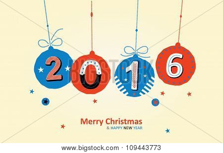 Merry Christmas Card. Happy New Eyar