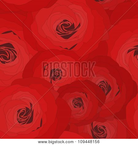 Red Rose seamless pattern for decoration