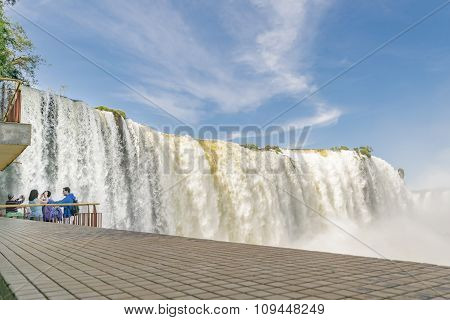Devil Throat Waterfalls View From Brazilian Border