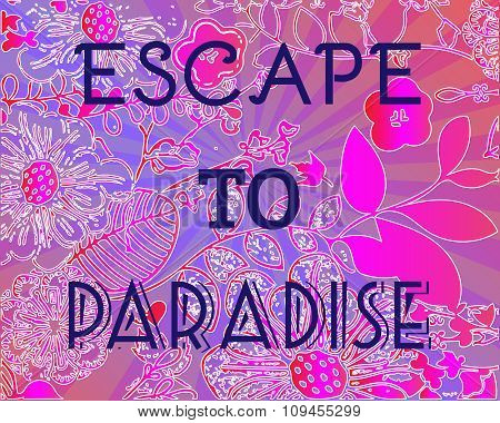 Summer Party Invitation Escape To Paradise.