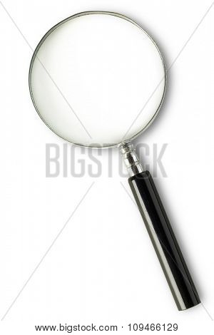 magnifying glass on white with clipping path