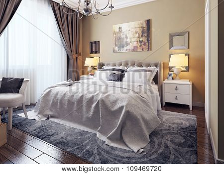 Bedroom In Neoclassicism Style
