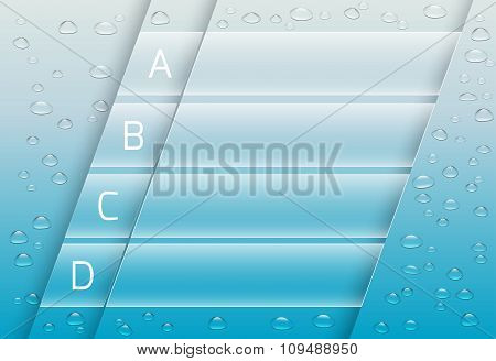 Infographics covered with drops