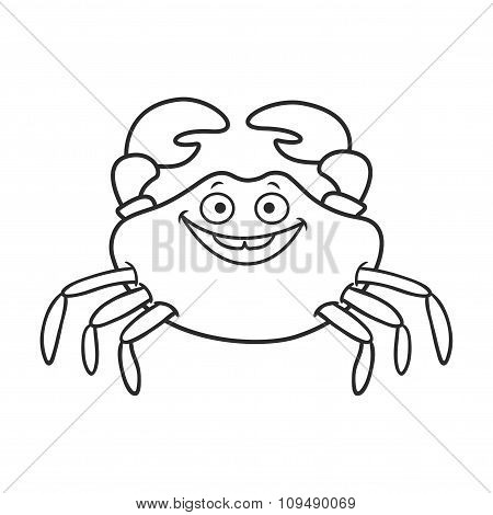 Funny Cartoon Crab