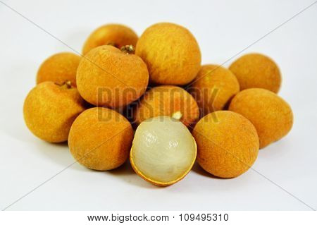 Longan fruit Thai fruit peel out