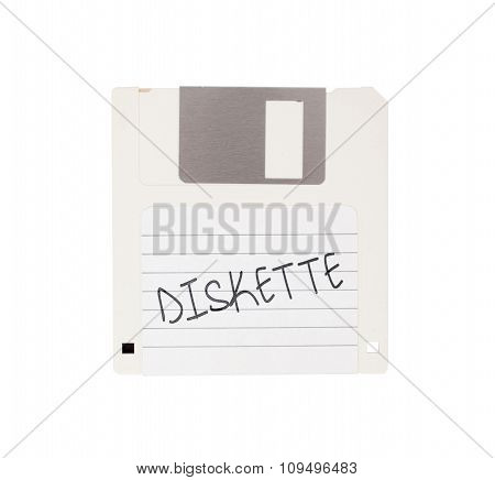 Floppy Disk - Tachnology From The Past, Isolated On White