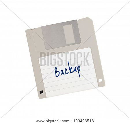 Floppy Disk - Tachnology From The Past, Isolated On White
