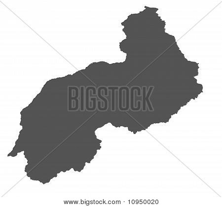 Mapa aislado del Piauí - Brasil