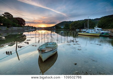Sunrise At Millbrook In Cornwall