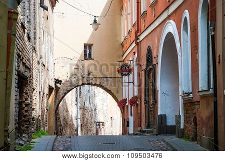 Passage In Downtown In Vilnius, Capital Of Lithuania