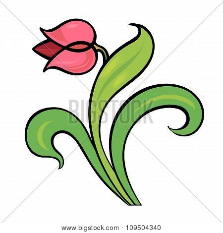 Decorative element, tulip