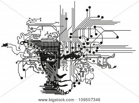 circuit boards face