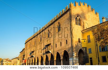 Facade Of The Palazzo Ducale In Mantua - Italy