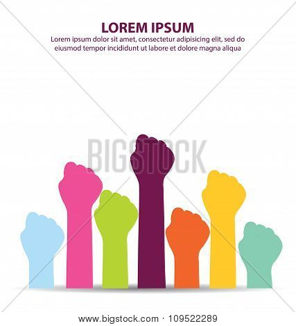 Creative Colorful Number Zero Finger Fist