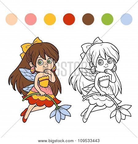 Coloring Book For Children: Little Fairy