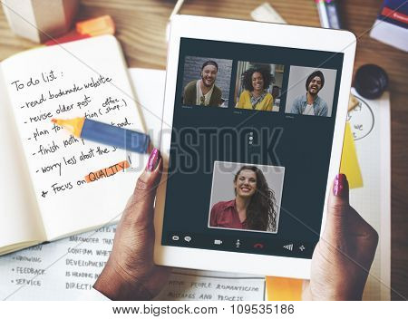 Video Call Facetime Chatting Communication Concept